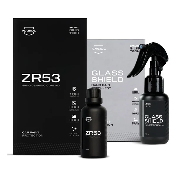 Nasiol-SET 24-ZR53 Araç Nano Seramik Kaplama,Boya Koruma ve Glasshield Nano Yağmur Kaydırıcı Sprey S - Görsel 2