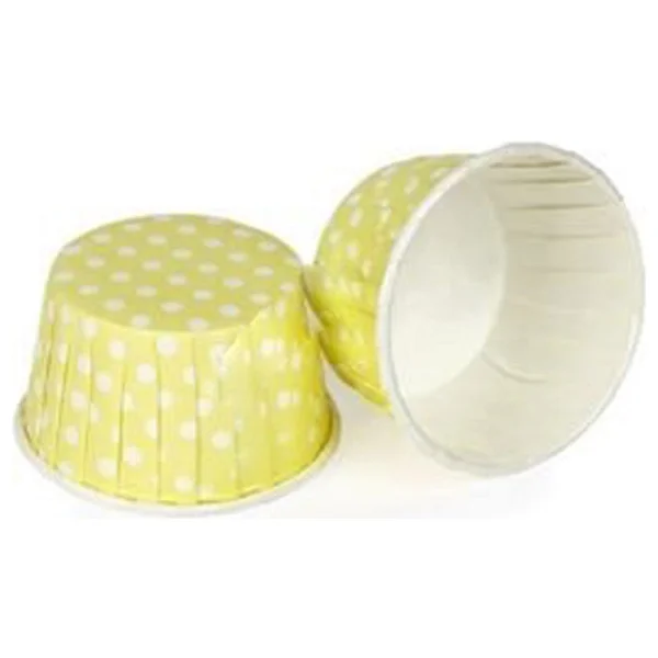 Cupcake Kalıbı Küçük Boy 44x35 Mm (100 Adet) Puantiyeli Beyaz - Görsel 3