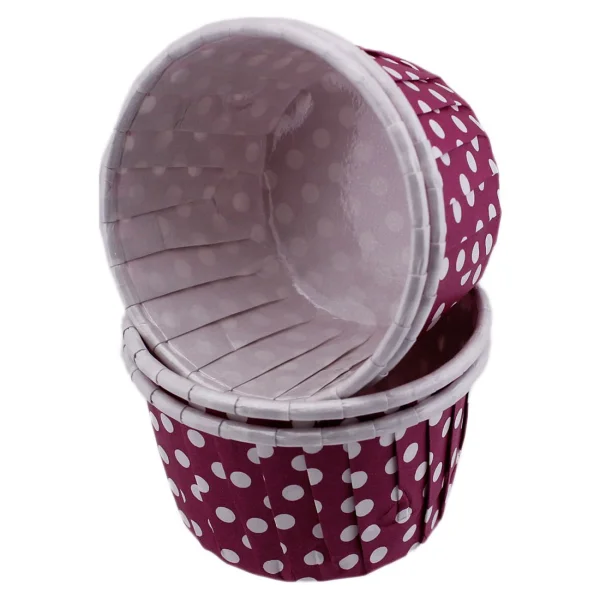 Cupcake Kalıbı Küçük Boy 44x35 Mm (100 Adet) Puantiyeli Beyaz - Görsel 6