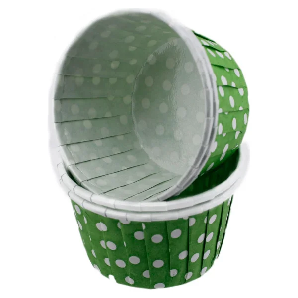 Cupcake Kalıbı Küçük Boy 44x35 Mm (100 Adet) Puantiyeli Beyaz - Görsel 5