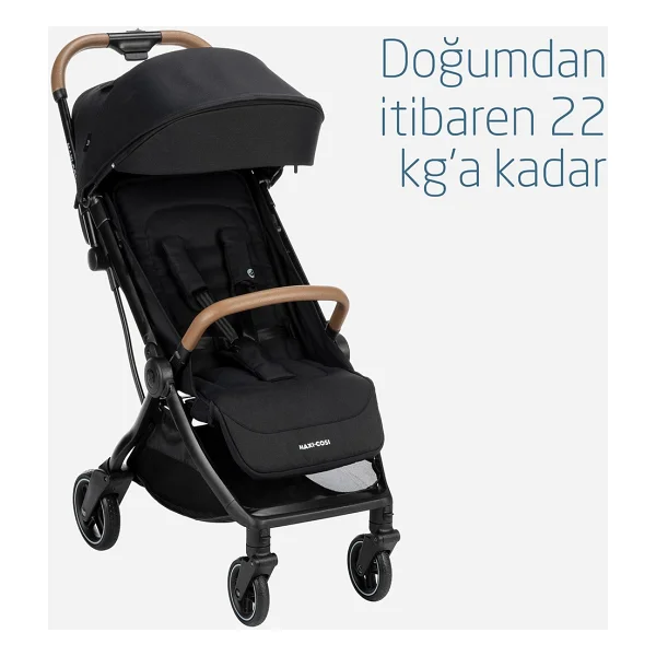 Maxi-Cosi Eva Essential Black Otomatik Katlanan Kompakt Bebek Arabası - Görsel 6