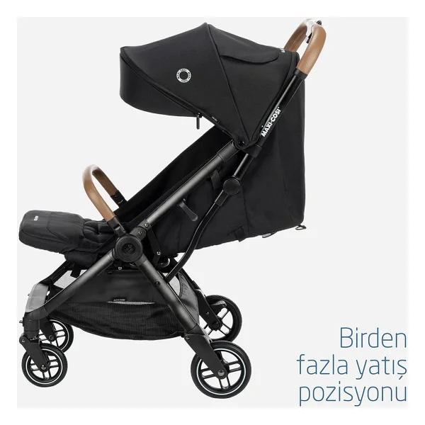 Maxi-Cosi Eva Essential Black Otomatik Katlanan Kompakt Bebek Arabası - Görsel 10