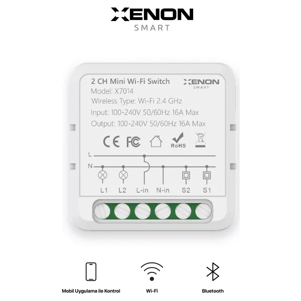 Xenon Smart X7014 Wi-Fi Akıllı röle - Görsel 3