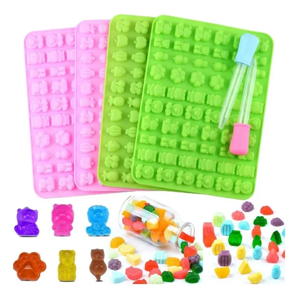 Tinky Winky Epoksi Sugarcraft Şekerleme Jelibon Mini Hayvanlar Silikon Çikolata Kalıbı - Yeşil - Görsel 5