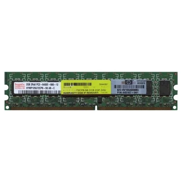 HYNIX 2GB 800Mhz DDR2 2Rx8 Server Ram HYMP125U72CP8-S6 PC2-6400E -666-12 - Görsel 2