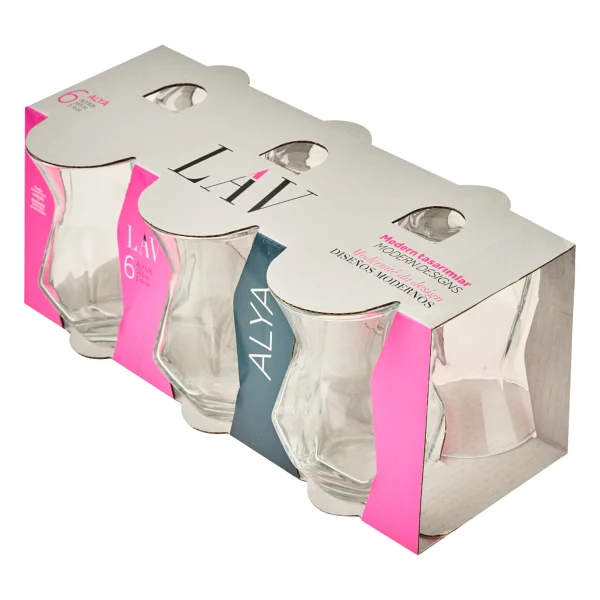 Lav 6'lı Çay Bardağı - Şeffaf - 165 ml - Görsel 6
