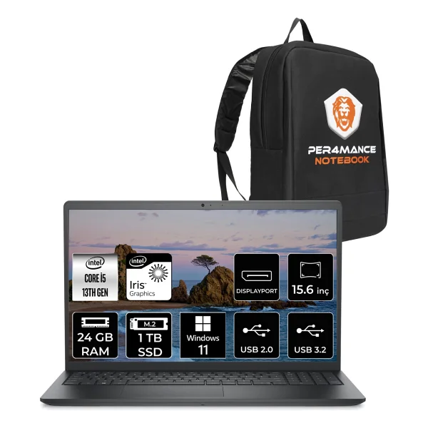Dell Vostro 3530 N3404PVNB3530 i5-1334U 24 GB 1 TB SSD Iris Xe Graphics 15.6 - Görsel 6