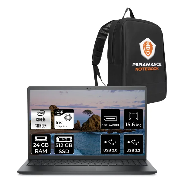 Dell Vostro 3530 N3404PVNB3530 i5-1334U 24 GB 512 GB SSD Iris Xe Graphics 15.6 - Görsel 6