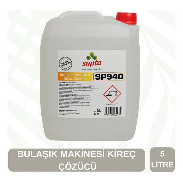 Supta Endüstriyel Bulaşık Makinesi Kireç Çözücü 5 LT - Görsel 2