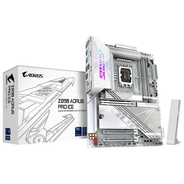 Gigabyte Z890 Aorus Pro Ice Wi-Fi Intel LGA1851 DDR5 ATX Anakart - Görsel 3