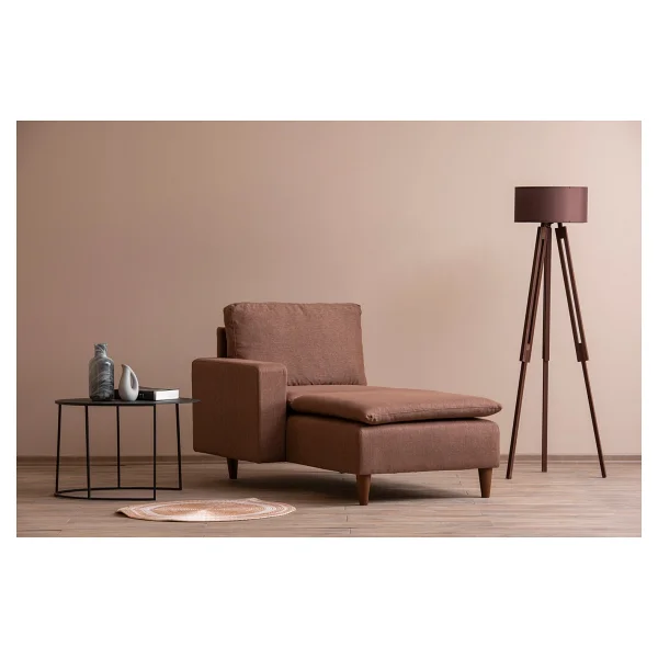 Pafu Lungo Modüler Daybed - Keten Açık Kahve Keten Açık Kahverengi - Görsel 2