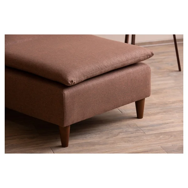 Pafu Lungo Modüler Daybed - Keten Açık Kahve Keten Açık Kahverengi - Görsel 4