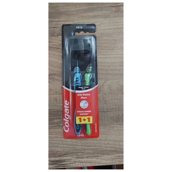 Colgate Super Clean Black 1+1 Diş Fırçası - Görsel 2