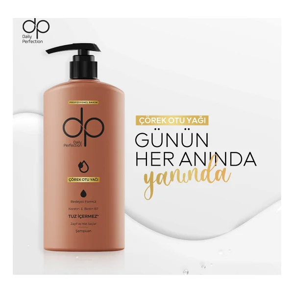 DP Daily Perfection Çörek Otu Yağı Tuzsuz Şampuan 500 ml - Görsel 3