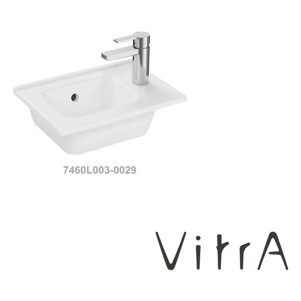 VitrA Mia 7460L003-0029 40 cm Etajerli Lavabo - Görsel 4