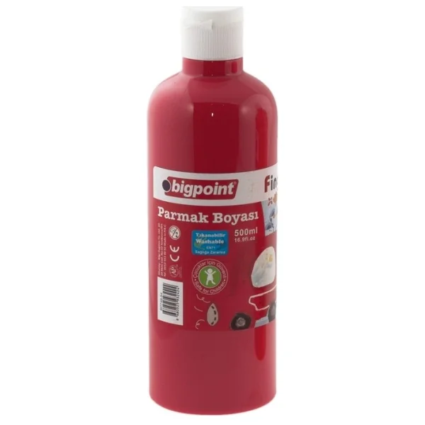 Bigpoint 500 ml Kırmızı Parmak Boyası - Görsel 3