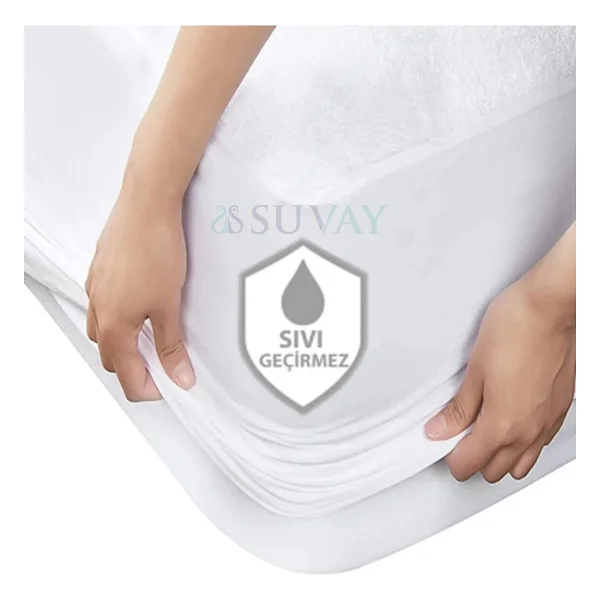 Suvay Micro 70x140 Sıvı Geçirmez Bebek Yatak Koruyucu Alez - Beyaz - 70 x 140 cm - Görsel 6