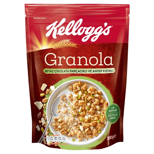 Kellogg's Beyaz Çikolatalı ve Antep Fıstıklı Granola 300 gr - Görsel 6