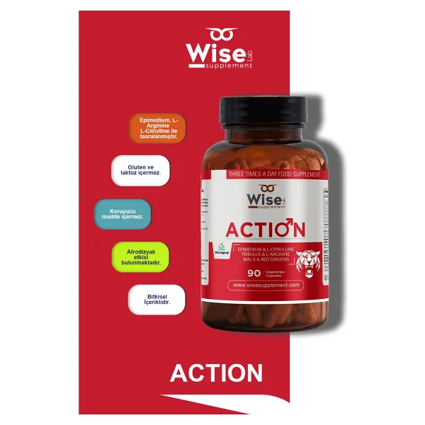 WiseLab Action Erkek Takviye 90 Kapsül - Görsel 2