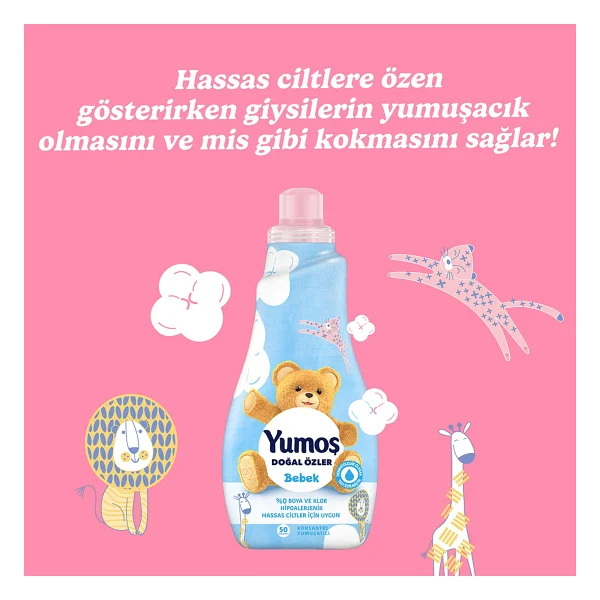 Yumoş Bebek Doğal Özler Konsantre Yumuşatıcı 1200 ml 3 Adet - Görsel 5