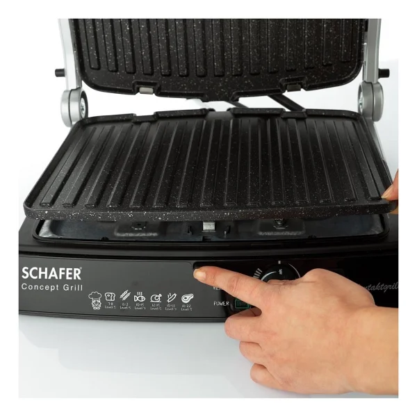 Schafer Concept Grill 2000 W Tost Makinesi Siyah - Görsel 7