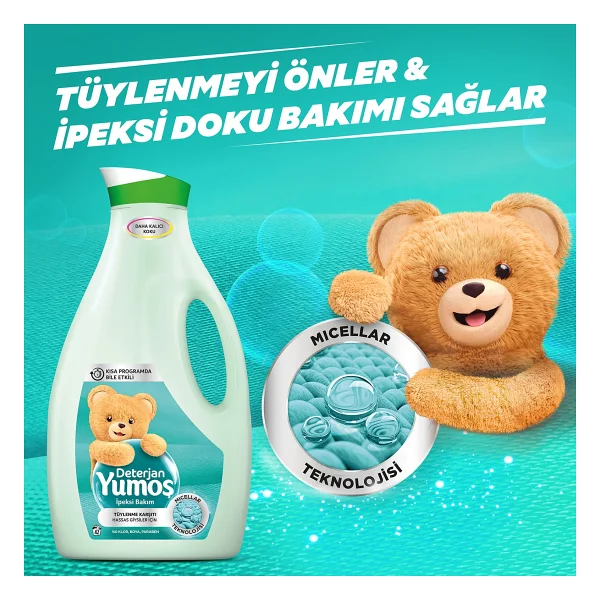 Yumoş Hassas Tüylenme Karşıtı Sıvı Deterjan 42 Yıkama 2.52 lt - Görsel 4