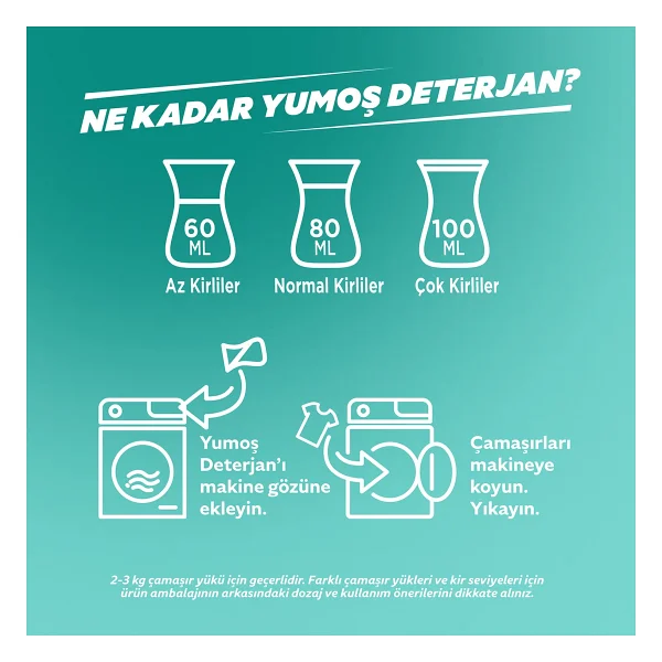 Yumoş Hassas Tüylenme Karşıtı Sıvı Deterjan 42 Yıkama 2.52 lt - Görsel 8