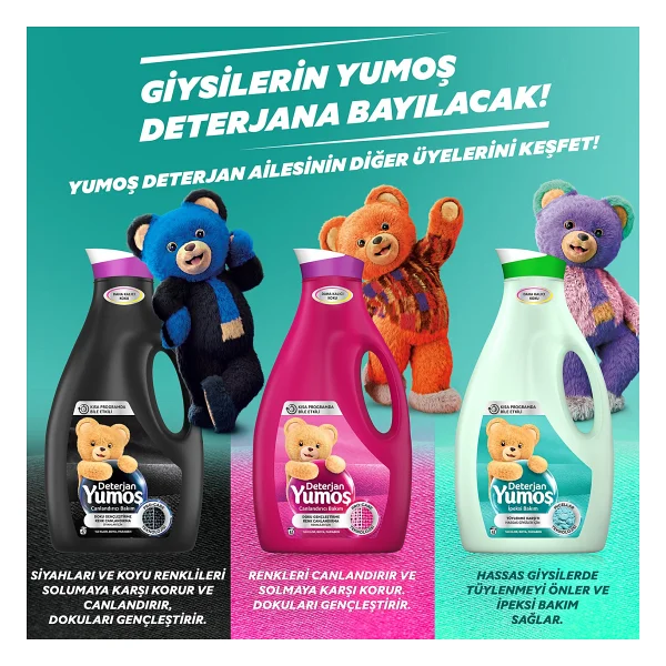 Yumoş Hassas Tüylenme Karşıtı Sıvı Deterjan 42 Yıkama 2.52 lt - Görsel 9
