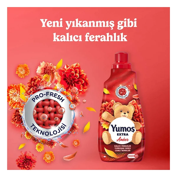 Yumoş Extra Amber Yumuşatıcı 60 Yıkama 1.44 lt - Görsel 5