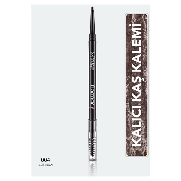 Flormar Ultra Thin Brow Pencil 04 Dark Brown Kaş Kalemi - Görsel 4