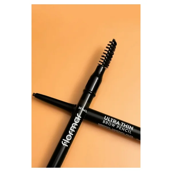 Flormar Ultra Thin Brow Pencil 04 Dark Brown Kaş Kalemi - Görsel 9
