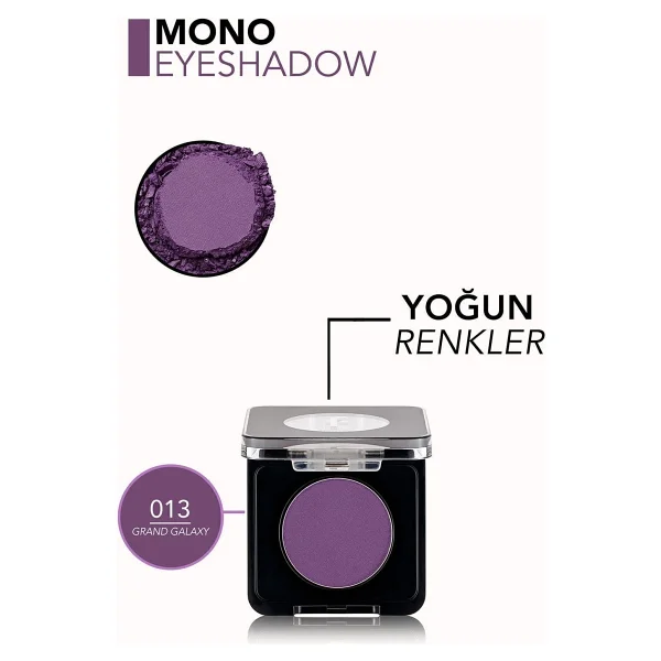 Flormar Mono Yüksek Pigmentli & Mat Bitişli Kompakt 013 Grand Galaxy Göz Farı - Görsel 5