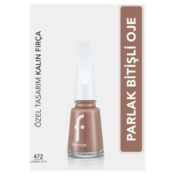 Flormar Nail Enamel 472 Caramel Latte Oje - Görsel 4