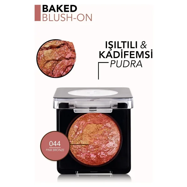 Flormar Baked Blush-On Yüksek Pigmentli & Doğal Işıltılı 044 Pink Rose Allık - Görsel 3