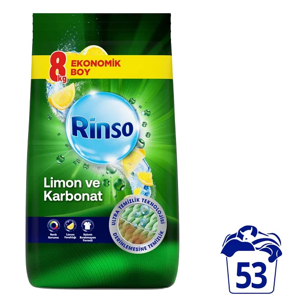 Rinso Limon ve Karbonat 8 kg Toz Deterjan - Görsel 7