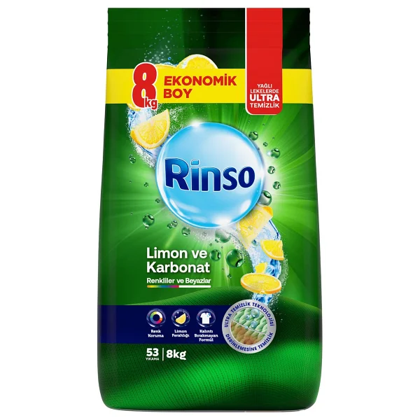 Rinso Limon ve Karbonat 8 kg Toz Deterjan - Görsel 8