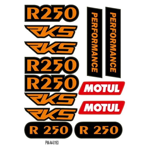 Rks R250 Tasarımlı Ekipman Kask Motorsiklet Sticker Seti 04 - Görsel 2