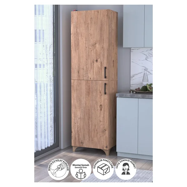 Bofigo Çok Amaçlı Dolap Tuna Erzak Dolabı Banyo Dolabı Kiler Dolabı Mutfak Dolabı Beyaz - Görsel 8
