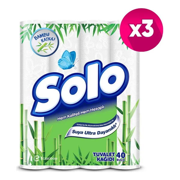 Solo Bambu Tuvalet Kağıdı 40'lı x 3 Adet - Görsel 2