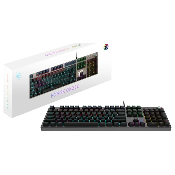 MSI Forge GK310 RGB Red Switch Kablolu Mekanik Oyuncu Klavyesi - Görsel 4