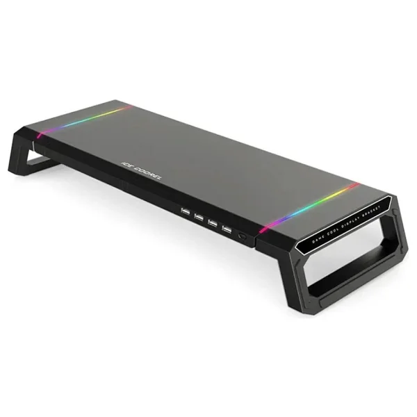 Monozone Laptop Sehpası Rgb 4 USB Hub Yükseklik Ayarlı Monitör Standı Bilgisayar Monitör Yükseltici - Siyah - Görsel 6