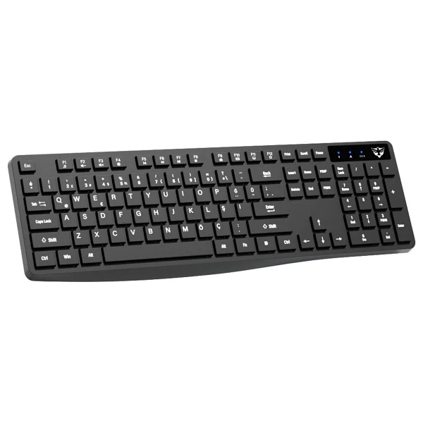 SC601 Kablosuz Klavye Mouse Set Siyah USB Türkçe Q Ofis Klavye Fare - Görsel 5