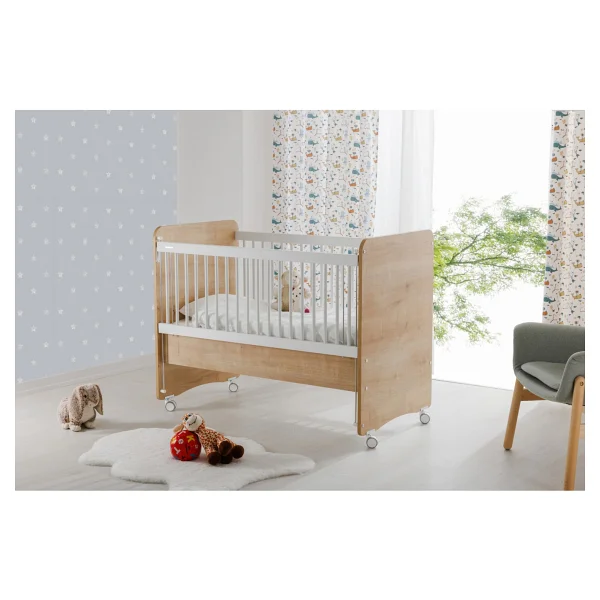 Babywhen BW1066 Pratik Sallanır Tekerlekli Anne Yanı Beşik 60x120 cm - Görsel 2
