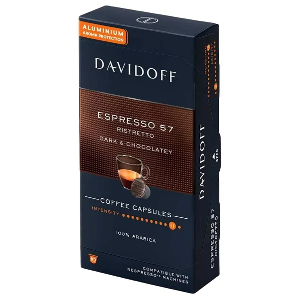 Davidoff Espresso 57 Ristretto Dark ve Chocolatey Kapsül Kahve 10'lu 5 Adet - Görsel 3