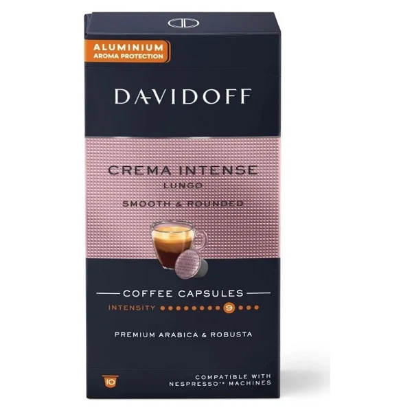 Davidoff Crema Intense Lungo Smooth ve Rounded Kapsül Kahve 10'lu 2 Adet - Görsel 2