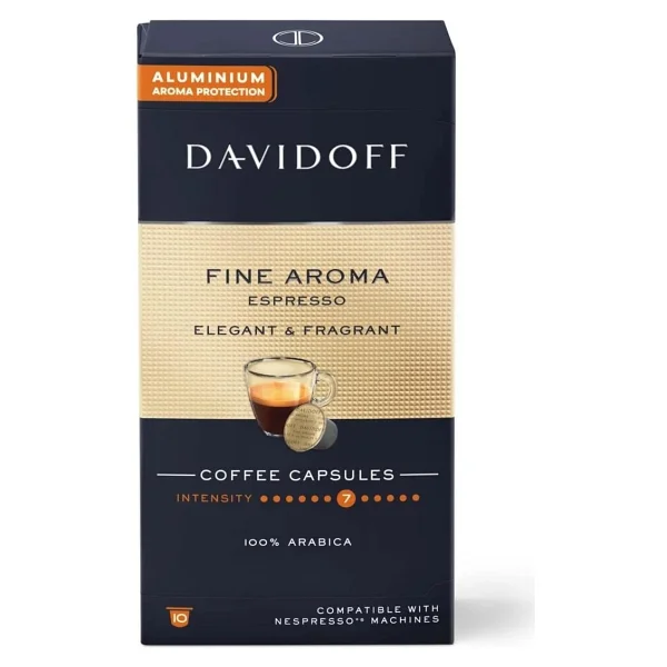 Davidoff Fine Aroma Espresso Elegant ve Fragrant Kapsül Kahve 10'lu 5 Adet - Görsel 2