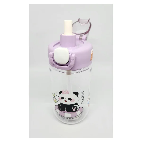 Shotay ST-7011 Panda Desenli Mor 500 ml Tritan Matara - Görsel 2
