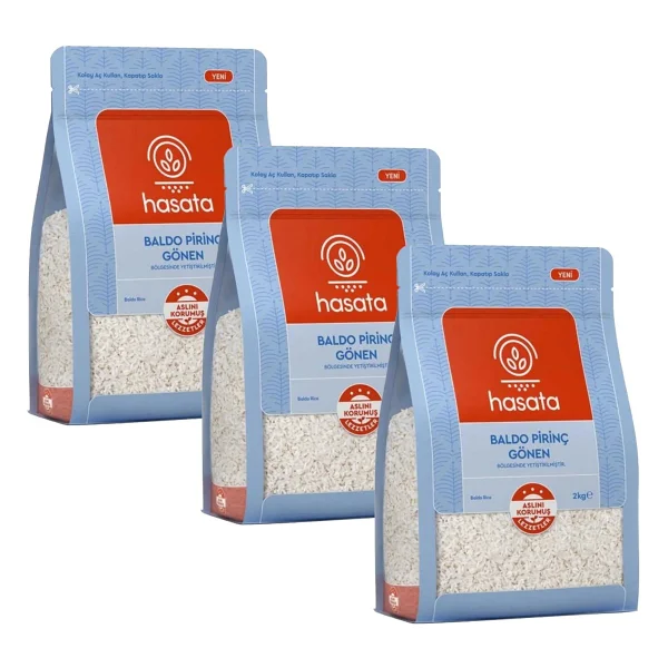 Hasata Gönen Baldo Pirinç 2 kg x 3 Adet - Görsel 4
