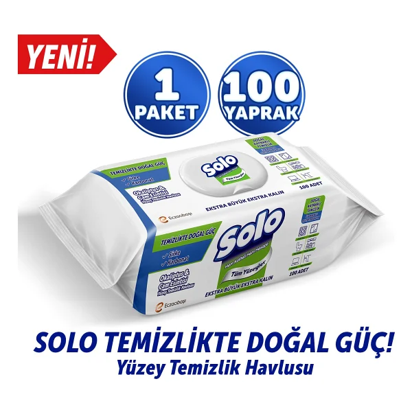 Solo Okaliptus & Çam Esintisi Yüzey Temizlik Havlusu 100 Yaprak - Görsel 10
