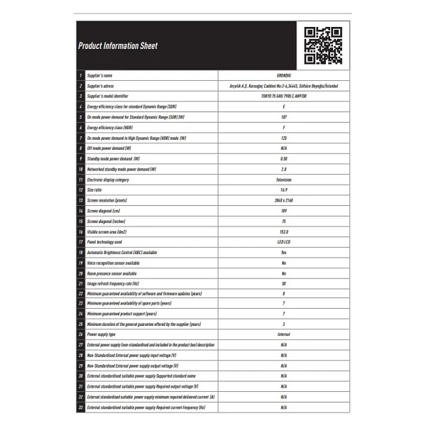 Grundig TOKYO 75 GHU 7905 C 4K Ultra HD 75" 190 Ekran Uydu Alıcılı Android Smart LED TV - Görsel 6